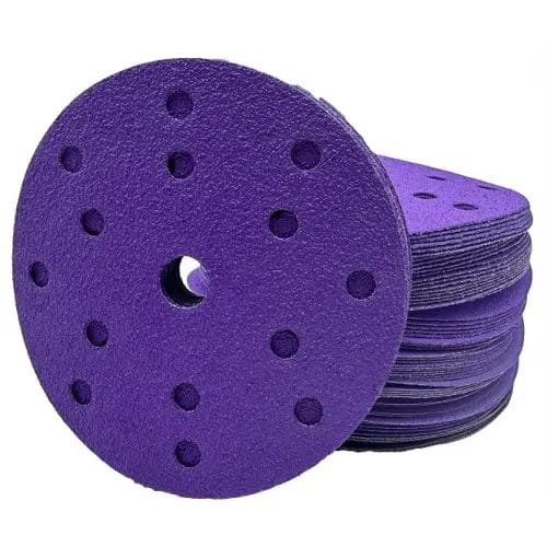 Purple Ceramic Sanding Disc 150mm 15 Hole