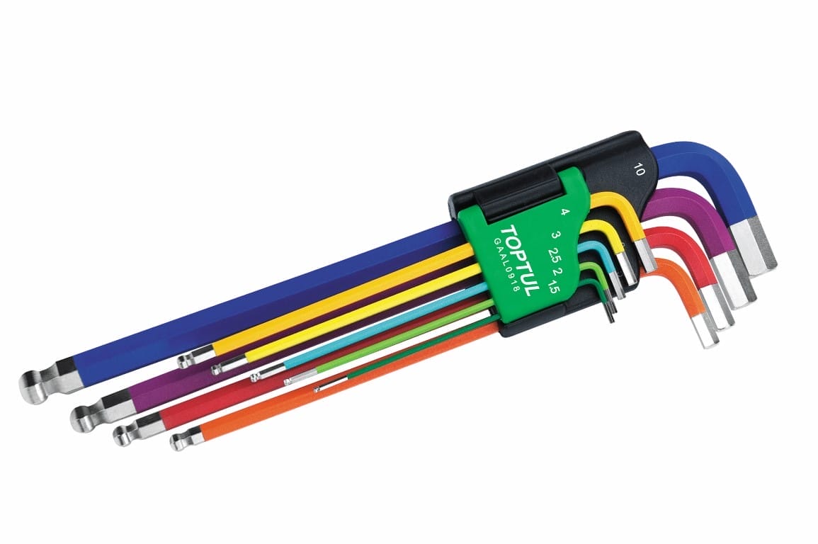 Toptul Hex Key BP Metric Set Extra Long