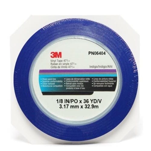 3M 471 Vinyl Fineline Tape Blue 3.2mm X 33m