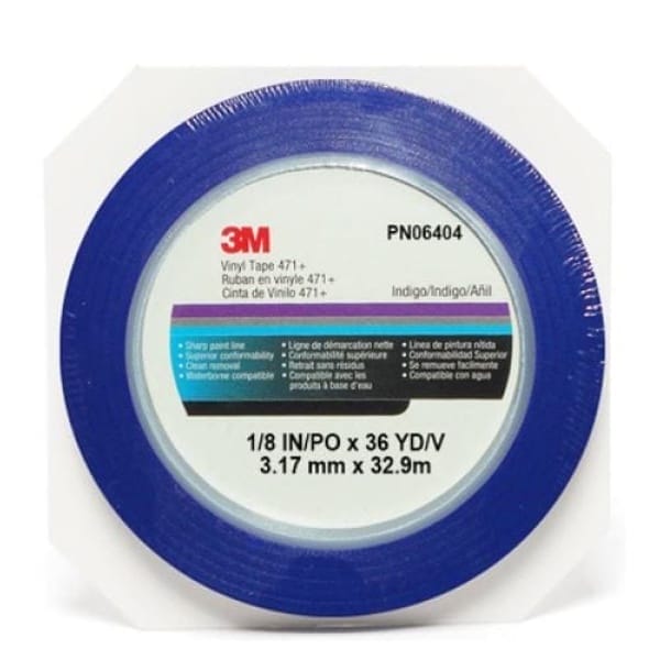 3M 471 Vinyl Fineline Tape Blue 3.2mm X 33m