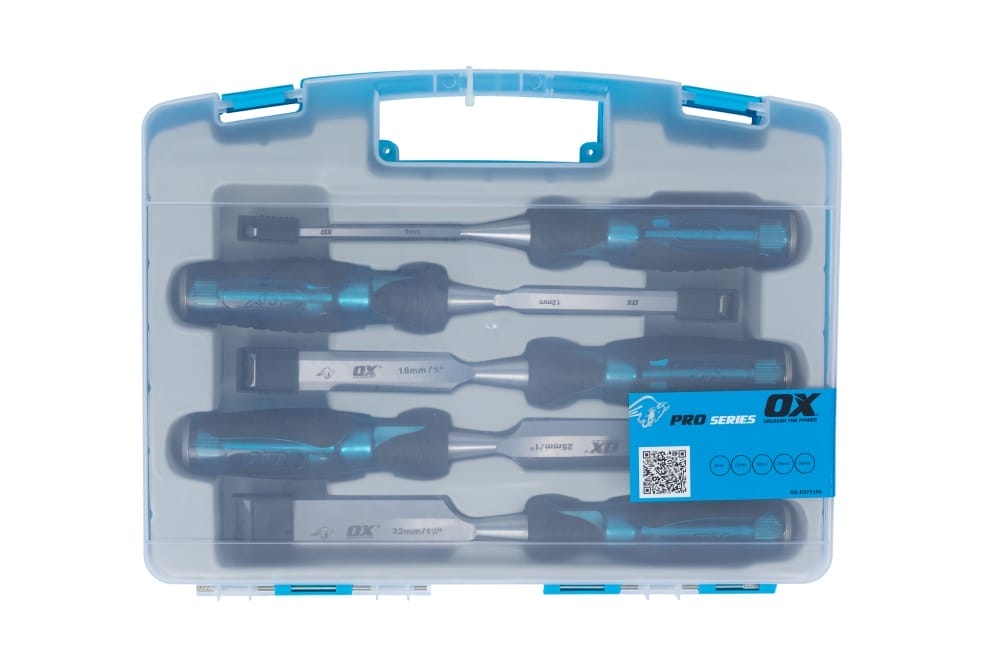 OX Pro 5 piece Wood Chisel Set
