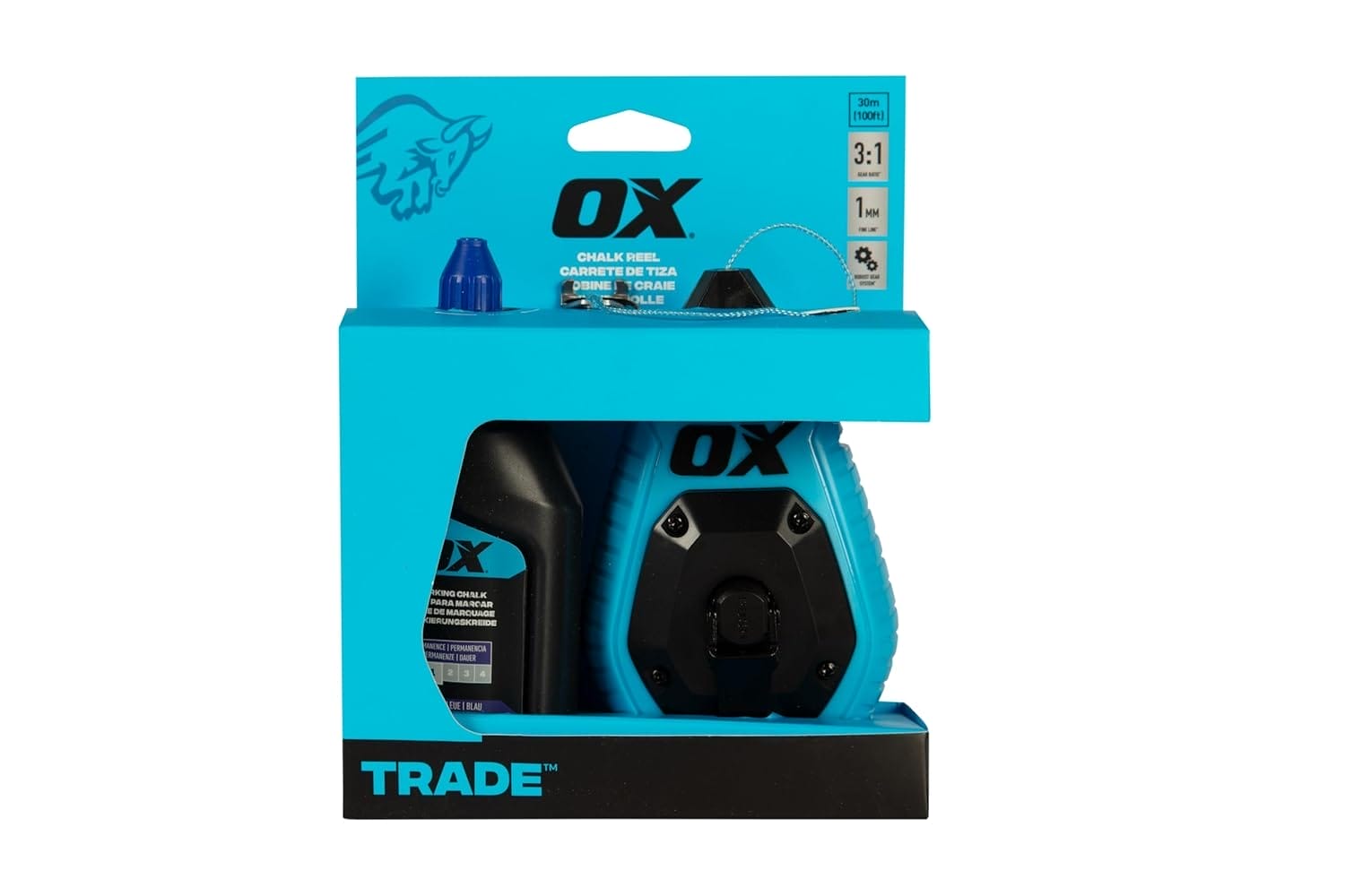 OX Trade 30m ABS Chalk Reel Value Pack