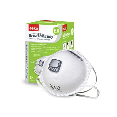 Esko Breathe Easy P2 Valved Dust Mask Box.12