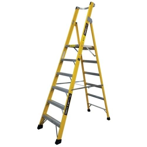 TradeLite Fibreglass Platform Ladder 150kg Rated