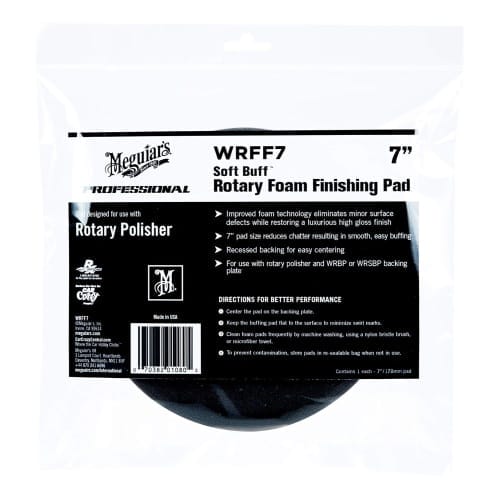 Meguiar’s 7″ Soft Buff Rotary Foam Finishing Pad, WRFF7