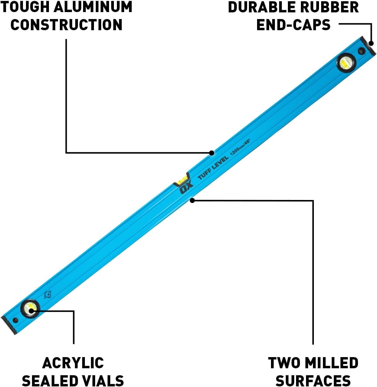 OX Pro Tuff 1200mm Spirit Level