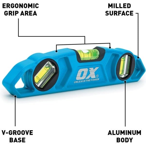 OX Tools Pro 9 inch Magnetic Torpedo Level