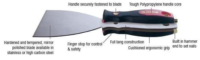 PlasterX Mega Grip Hammer Head Joint Knife